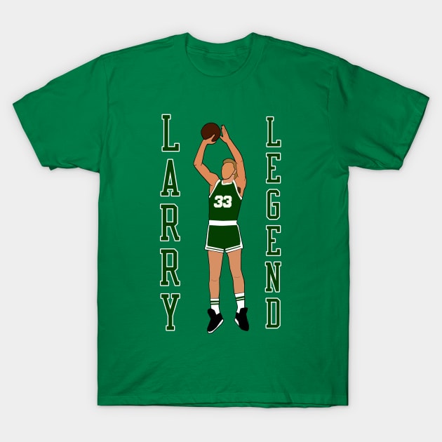 Larry Bird 'Larry Legend' - Boston Celtics T-Shirt by xavierjfong